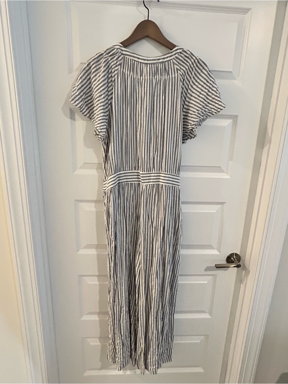 Max Studio Striped Jumpsuit White Blue Size XL - Picture 8 of 12